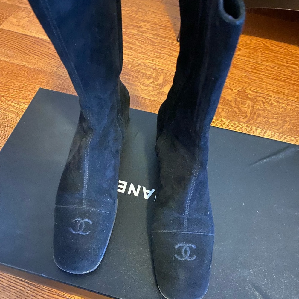 Chanel suede boots 39.5